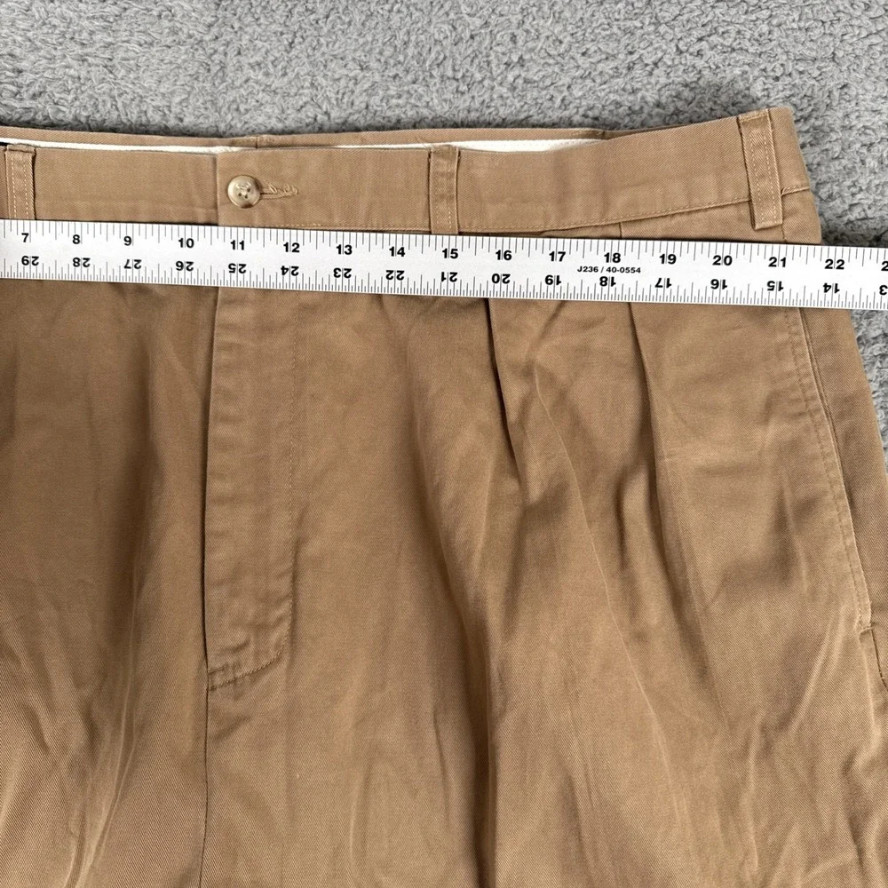 VTG Polo Ralph Lauren Big Andrew Pant Mens 44Bx34 (42x34) Brown Double Pleated